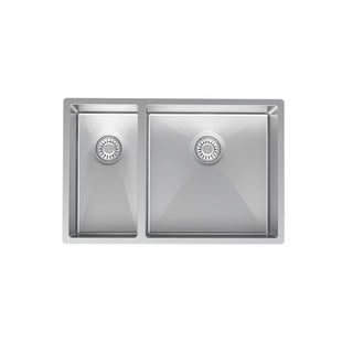 Parisi Quadro 1 & 1/2 Bowl Sink 670mm (Right Hand) - Stainless Steel - PK6744R