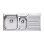 Oliveri Nu-Petite 1 & 1/2 Bowl Topmount Sink With Drainer - NP601 - NP601 1TH