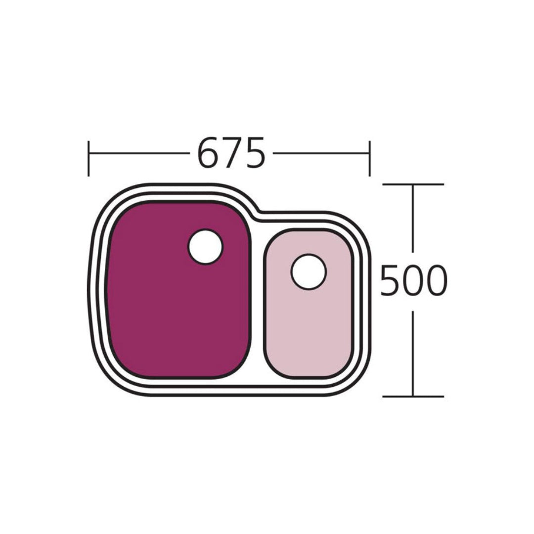 Oliveri Monet 1 & 1/2 Bowl Undermount Sink MO71U