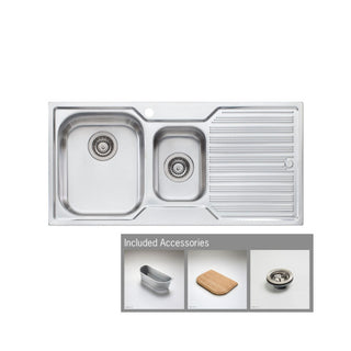 Oliveri Diaz 1 & 1/2 Left Hand Sink & Drainer DZ101 - DZ101 1TH