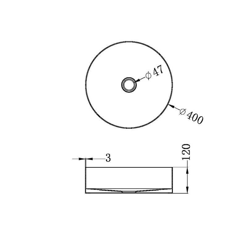 Nero Opal Round 400mm Stainless Steel Basin - Brushed Nickel