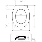 Caroma Opal II Soft Close Toilet Seat with GermGard - White 300030W