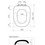 Caroma Contura Soft Close Seat with GermGard® - 300051W