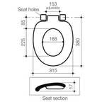 Caroma Junior Toilet Seat with GermGard - Black 301030B