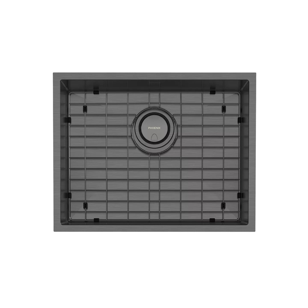 Phoenix 4000 Series 500mm Large Single Bowl Sink - Brushed Carbon - 310-1002-16