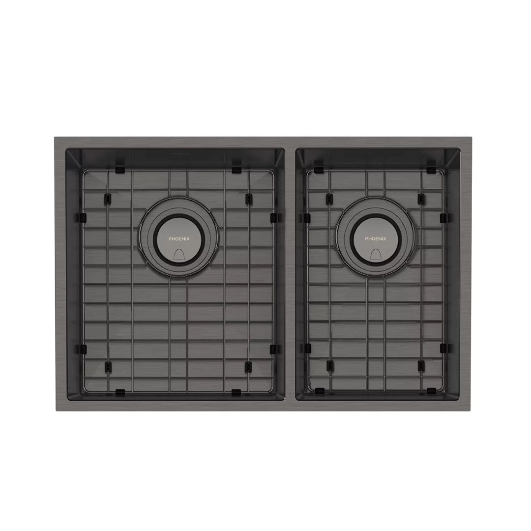 Phoenix 4000 Series 1 & 3/4 Left Hand Bowl Sink - Brushed Carbon - 310-5202-16