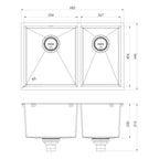 Phoenix 4000 Series 1 & 3/4 Left Hand Bowl Sink - Brushed Carbon - 310-5202-16