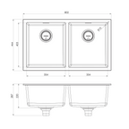 Phoenix 5000 Series Double Bowl Kitchen Sink Package - Includes Sink Mixer, Chopping Board, Roller Mat & Drainer Tray 312-2029-51