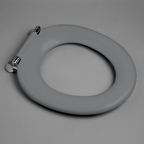 Caroma Pedigree II Single Flap Care Toilet Seat with GermGard - Anthracite Grey 320030AG