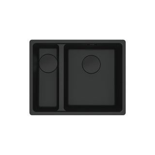 Franke Maris MRG-660/34-15FPC-SBL-MB Topmount 1 & 1/2 Bowl Sink - Matte Black (Includes Drainer) - MRG660/3415SBLMBFPC