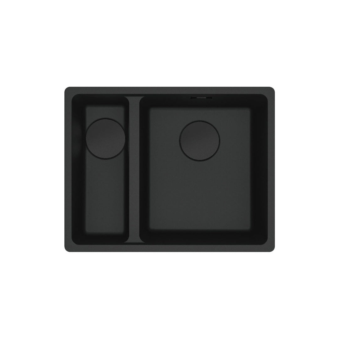 Franke Maris MRG-660/34-15FPC-SBL-MB Topmount 1 & 1/2 Bowl Sink - Matte Black (Includes Drainer) - MRG660/3415SBLMBFPC