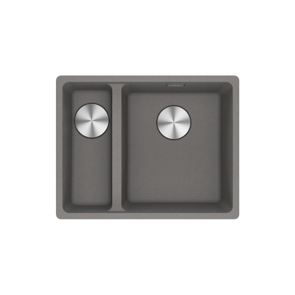 Franke Maris MRG-660/34-15FPC-SBL-SG 1 & 1/2 Bowl Topmount Sink - (Includes Extension Drainer) Stone Grey - MRG660/3415SBLSGFPC