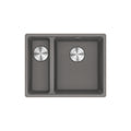 Franke Maris MRG-660/34-15FPC-SBL-SG 1 & 1/2 Bowl Topmount Sink - (Includes Extension Drainer) Stone Grey - MRG660/3415SBLSGFPC