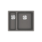 Franke Maris MRG-660/34-15FPC-SBL-SG 1 & 1/2 Bowl Topmount Sink - (Includes Extension Drainer) Stone Grey - MRG660/3415SBLSGFPC