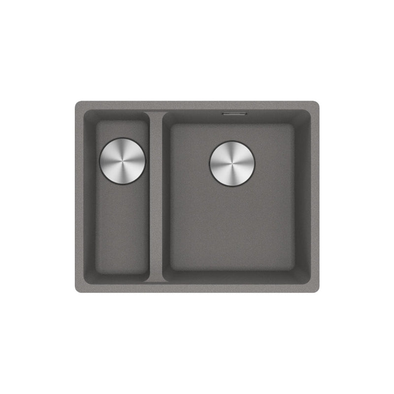 Franke Maris Topmount 1 & 1/2 Bowl Sink - MRG-660/34-15FPC-SBL-SG Stone Grey