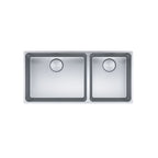 Franke Mythos MYX220-50/34FPCSBR 1 & 1/2 Bowl 3 Way Install - (Includes Extension Drainer, Rollamat & Remote Waste) - MYX22050/34FPCSBR