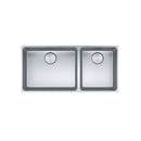 Franke Mythos MYX220-50/34FPCSBR 1 & 1/2 Bowl 3 Way Install - (Includes Extension Drainer, Rollamat & Remote Waste)