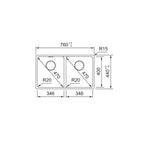 Franke Maris Double Bowl Sink - Polar White MRG 620/35-35B PW - MRG620/3535BPW
