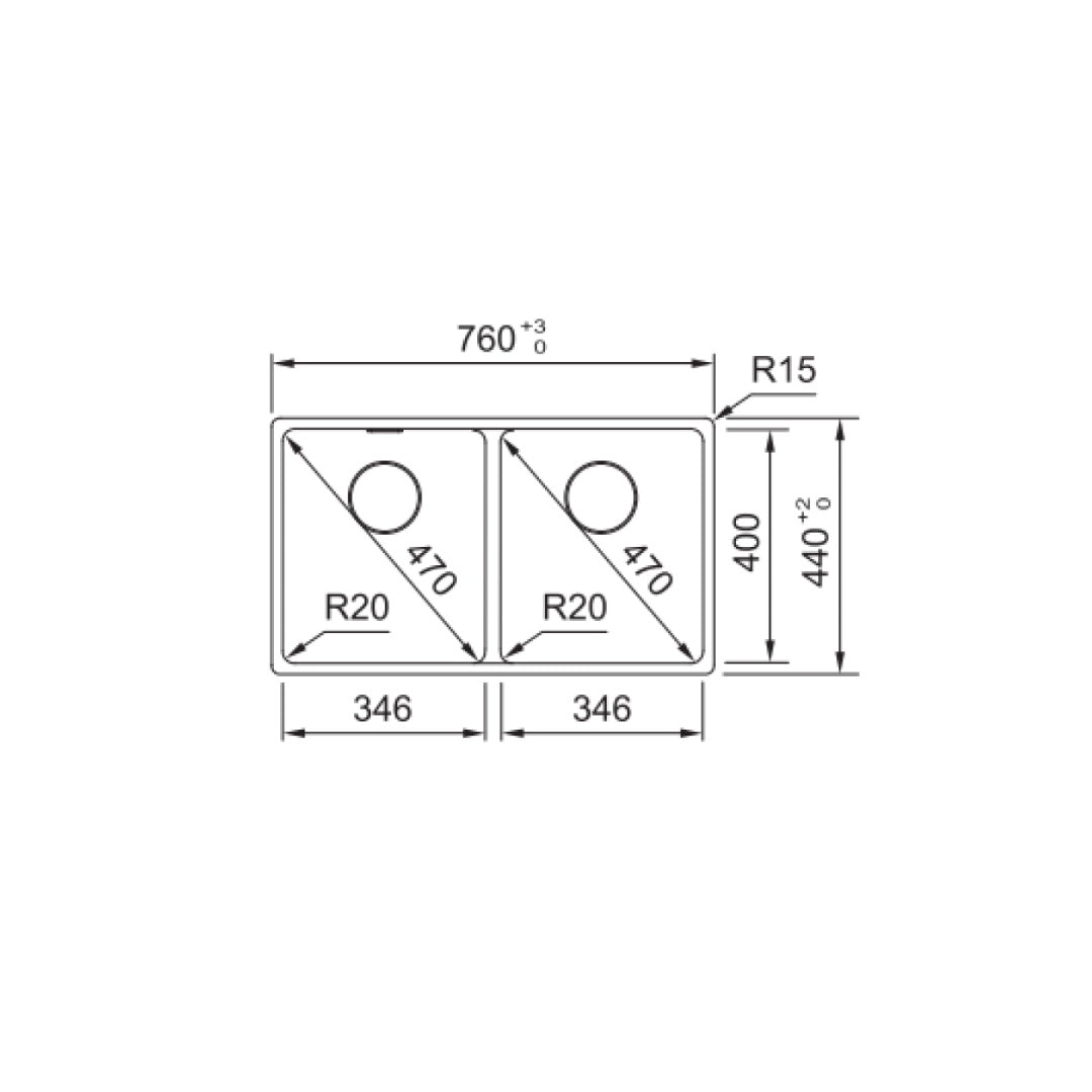 Franke Maris Double Bowl Sink - Polar White MRG 620/35-35B PW - MRG620/3535BPW