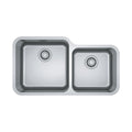 Franke Bell 1 & 1/2 Bowl Undermount Sink BCX120-42/35FPC - Includes DT360 Drainer - BCX12042/35FPC