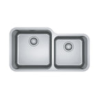 Franke Bell 1 & 1/2 Bowl Undermount Sink BCX120-42/35FPC - Includes DT360 Drainer - BCX12042/35FPC