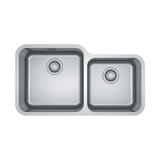 Franke Bell 1 & 1/2 Bowl Undermount Sink BCX120-42/35FPC - Includes DT360 Drainer - BCX12042/35FPC