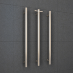 Thermorail 12V Straight 900 Round Vertical Single Heated Towel Rail - VS900HBN Brushed Nickel