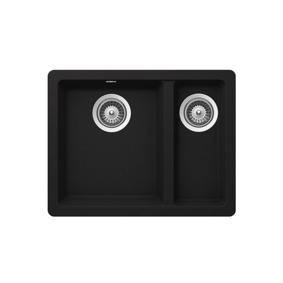 Abey SCHOCK Quadro 1 & 1/3 Bowl Sink - Onyx - QN-150B