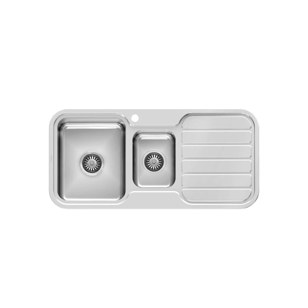 Phoenix 1000 Series 1 & 1/3 Left Hand Bowl Sink 1TH - Stainless Steel - 300-4111-50