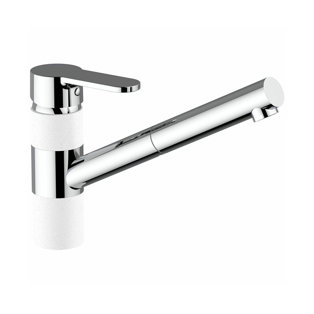 Armando Vicario ISA Pull Out Kitchen Mixer - Chrome & Alpina