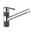 Armando Vicario ISA Pull Out Kitchen Mixer - Chrome & Onyx