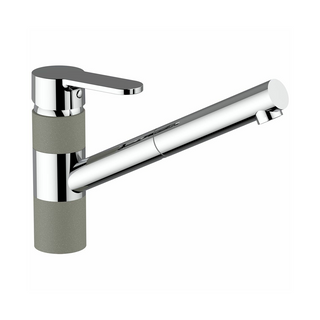 Armando Vicario ISA Pull Out Kitchen Mixer - Chrome & Concrete - 400710C