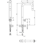 Armando Vicario Patio Pull Out 316 Stainless Steel Kitchen Mixer - 400727