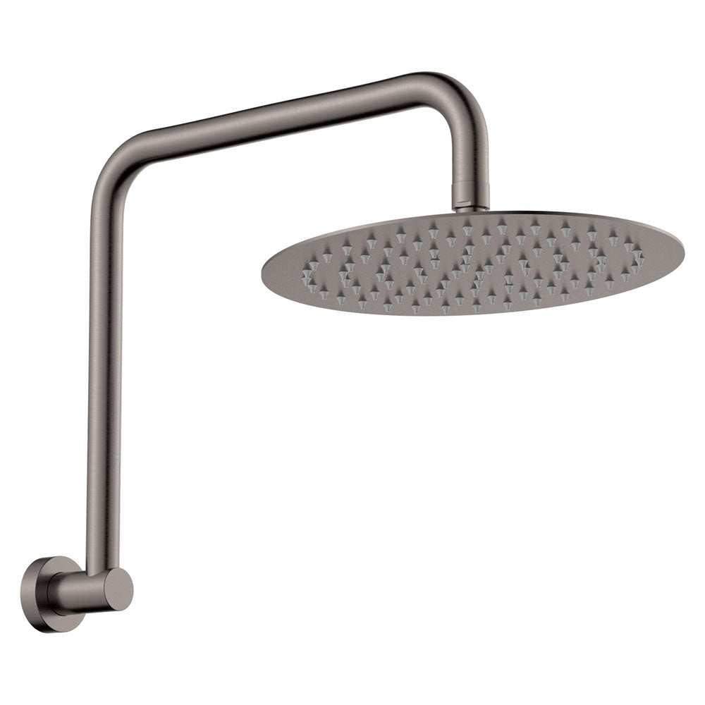 Fienza Kaya Gooseneck Shower Arm Set, Gun Metal - 411125GM-A