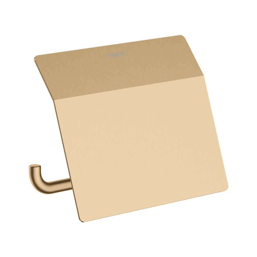 Hansgrohe AddStoris Q Toilet Roll Holder with Cover - Brushed Bronze