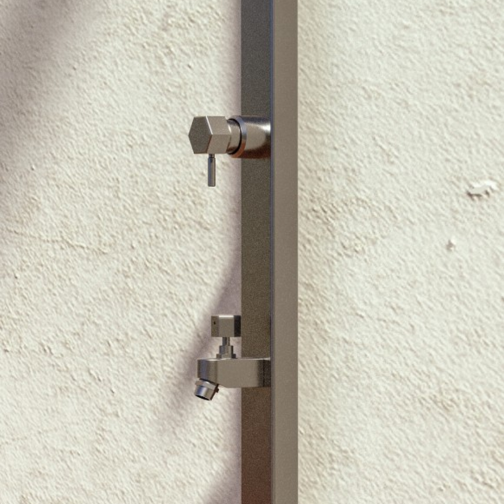 Rainware Suncoast Hot & Cold Wall Mounted Shower w/Cold Footwash - 316 Stainless Steel - 4301-Suncoast