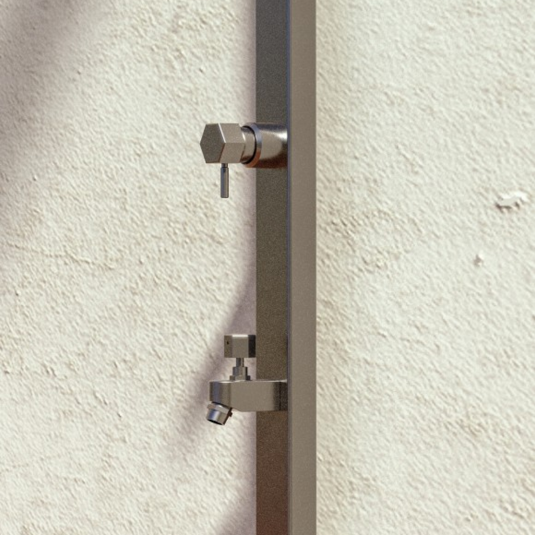 Rainware Suncoast Hot & Cold Wall Mounted Shower w/Cold Footwash - 316 Stainless Steel - 4301-Suncoast