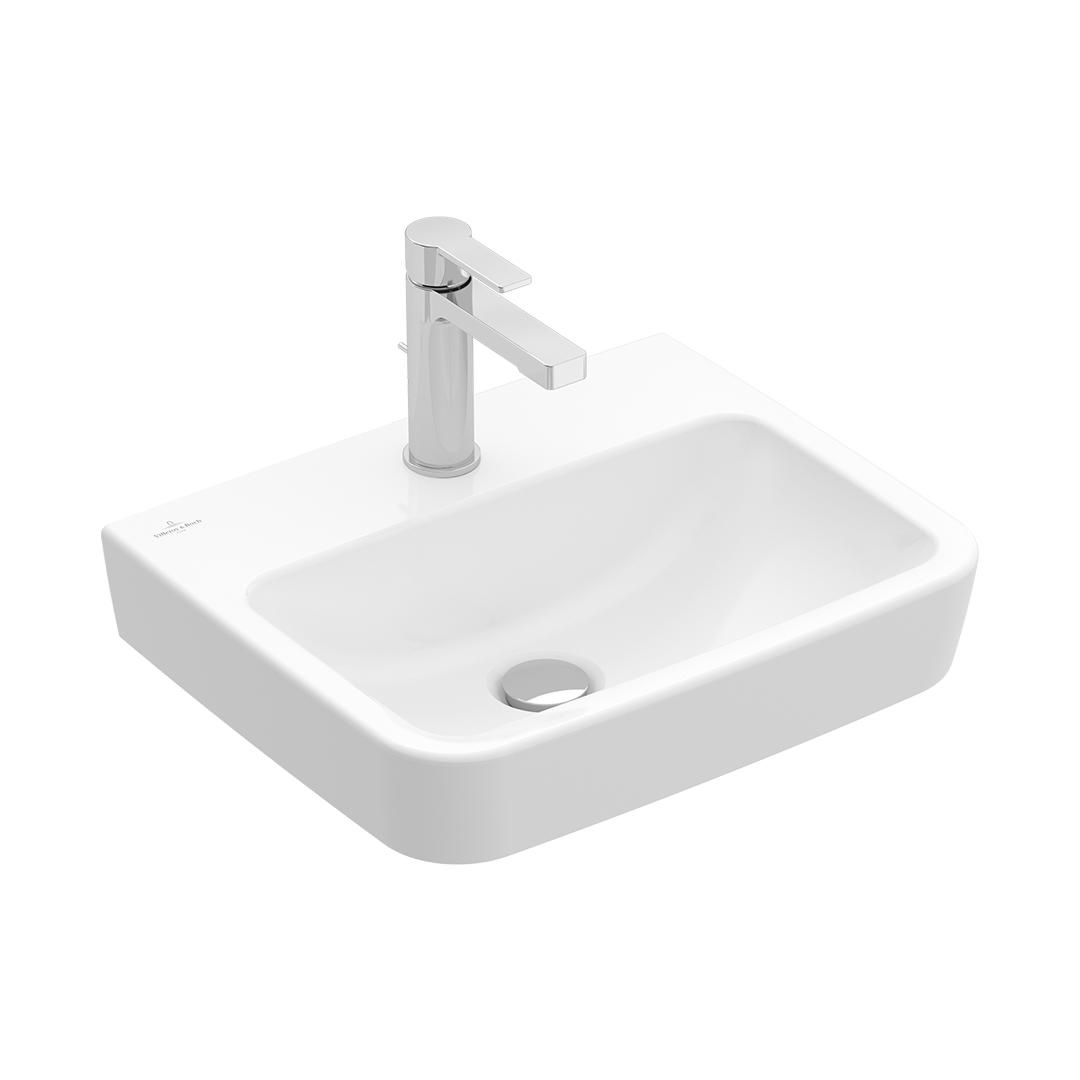 Villeroy & Boch O.Novo 2.0 450 Handwash Wall Hung Basin 1 Tap Hole No Overflow - Alpine White 43444701CB