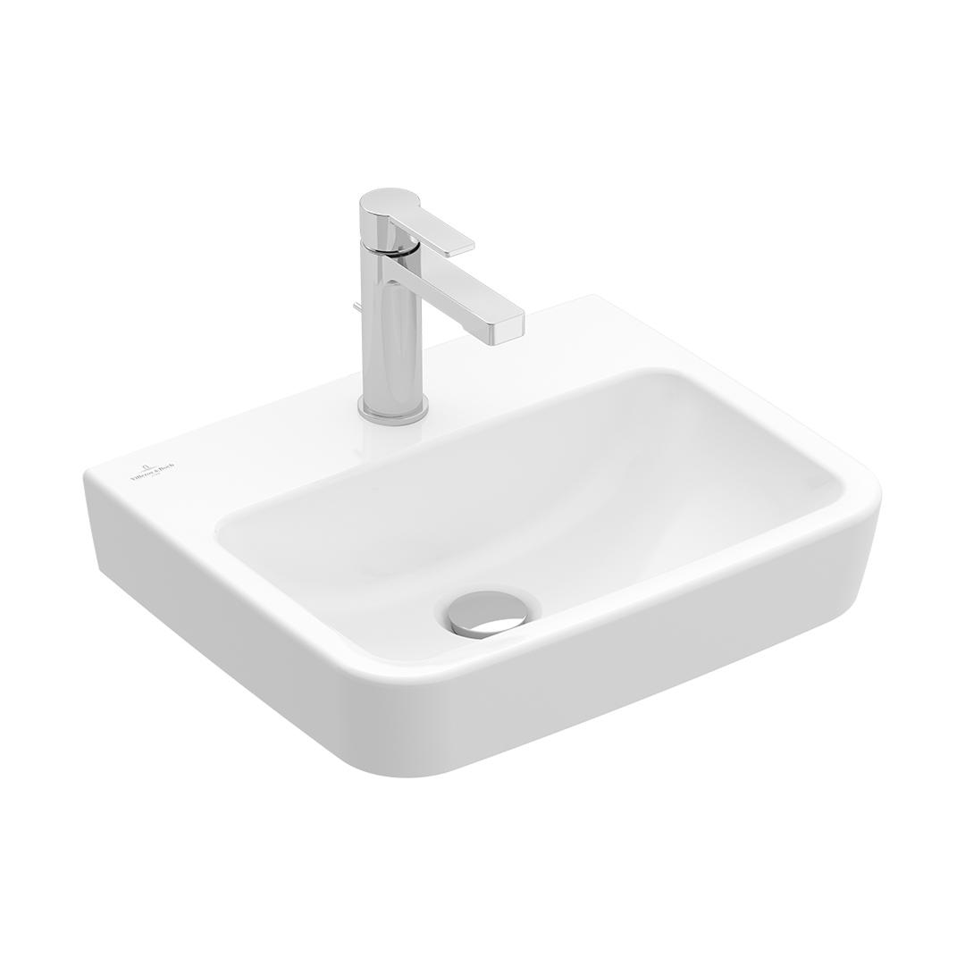 Villeroy & Boch O.Novo 2.0 500 Wall Hung Basin 1 Tap Hole No Overflow - Alpine White 43445201CB
