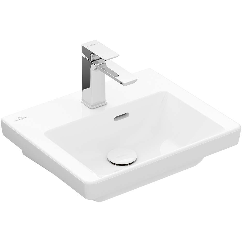 Villeroy & Boch Subway 3.0 450 Handwash Wall Hung Basin Includes Overflow (1 Tap Hole) - Alpine White 43704501CB