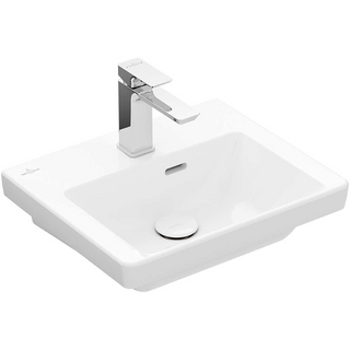 Villeroy & Boch Subway 3.0 450 Handwash Wall Hung Basin Includes Overflow (1 Tap Hole) - Alpine White 43704501CB