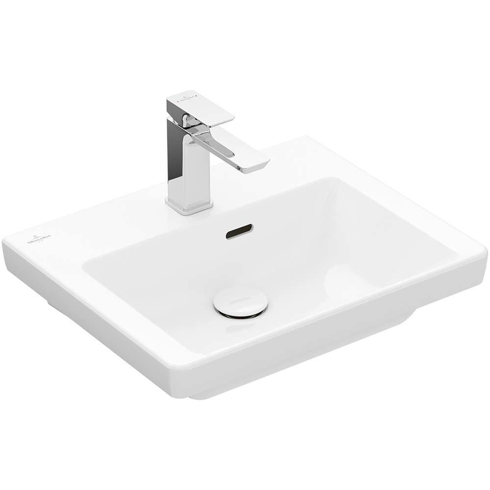 Villeroy & Boch Subway 3.0 500 Wall Hung Basin Includes Overflow (1 Tap Hole) - Stone White 437050RWCB