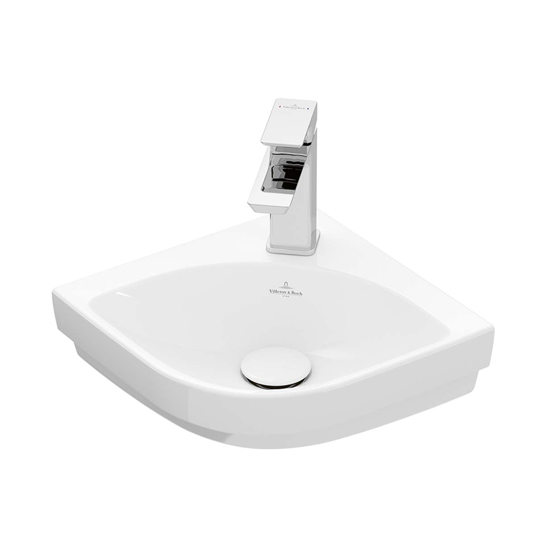 Villeroy & Boch Architectura 3.0 320 Wall Hung Corner Hand Wash Basin No Overflow - Alpine White 43714601CB