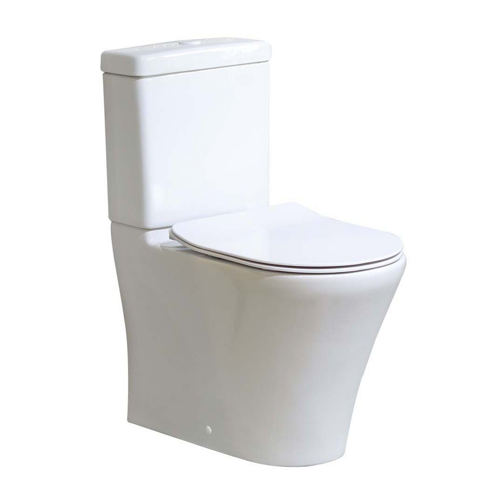 Villeroy & Boch O.Novo 2.0 DirectFlush S or P-Trap Slim Seat BTW Toilet Suite - Bottom Inlet - 4606F101L4DB