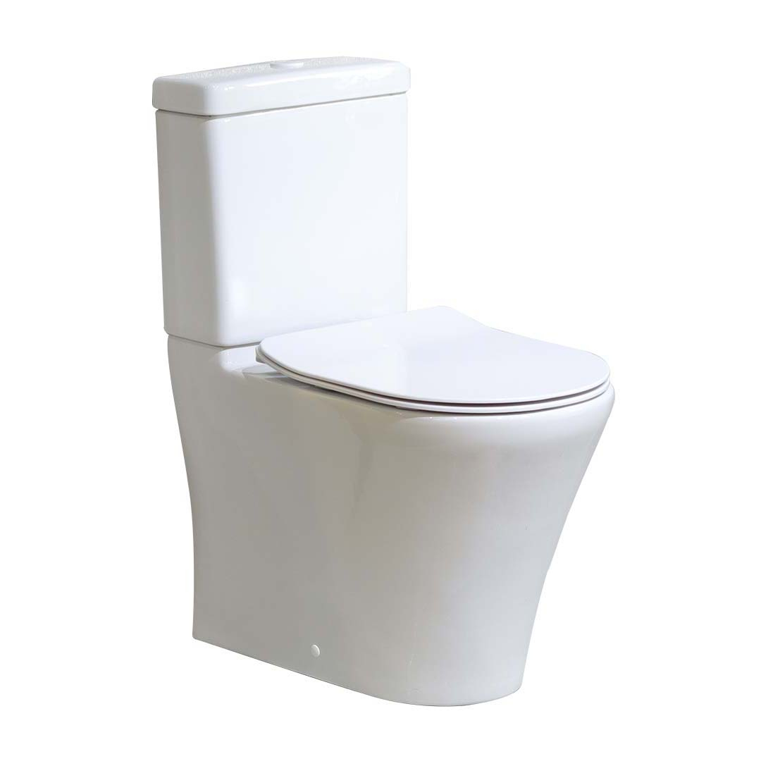Villeroy & Boch O.Novo 2.0 DirectFlush S or P-Trap Slim Seat BTW Toilet Suite - Bottom Inlet - 4606F101L4DB