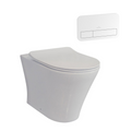 Villeroy & Boch O.Novo 2.0 S-Trap DirectFlush Wall Faced Toilet incl/Slim Seat & VB Cistern Package - E200 White Button - 4624R101L4DB + 92233300 + 92249068