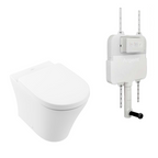 Villeroy & Boch O.Novo 2.0 Wall Faced Toilet Package incl/Argent 80 Cistern & Argent Plate - No Flush Plate (Pan & Cistern Only) - 4624R101S4DB + IN38905