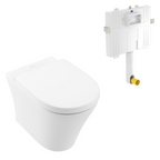 Villeroy & Boch O.Novo 2.0 Wall Faced Ceramic Plus Toilet Package incl/Villeroy & Boch Cistern - No Flush Plate (Pan & Cistern) - 4624R1R1S4DB + 92233300