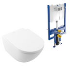 Villeroy & Boch Subway 3.0 Wall Hung Stone White Ceramic Plus Toilet incl/VB Cistern Package - No Flush Plate (Pan & Cistern Only) - 4670T0RWS4BMW + 92233500