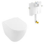 Villeroy & Boch Subway 3.0 Wall Faced Ceramic Plus Toilet Package - incl/Villeroy & Boch Cistern - No Flush Plate (Pan & Cistern Only) - 4671T1R1S4B + 92233300